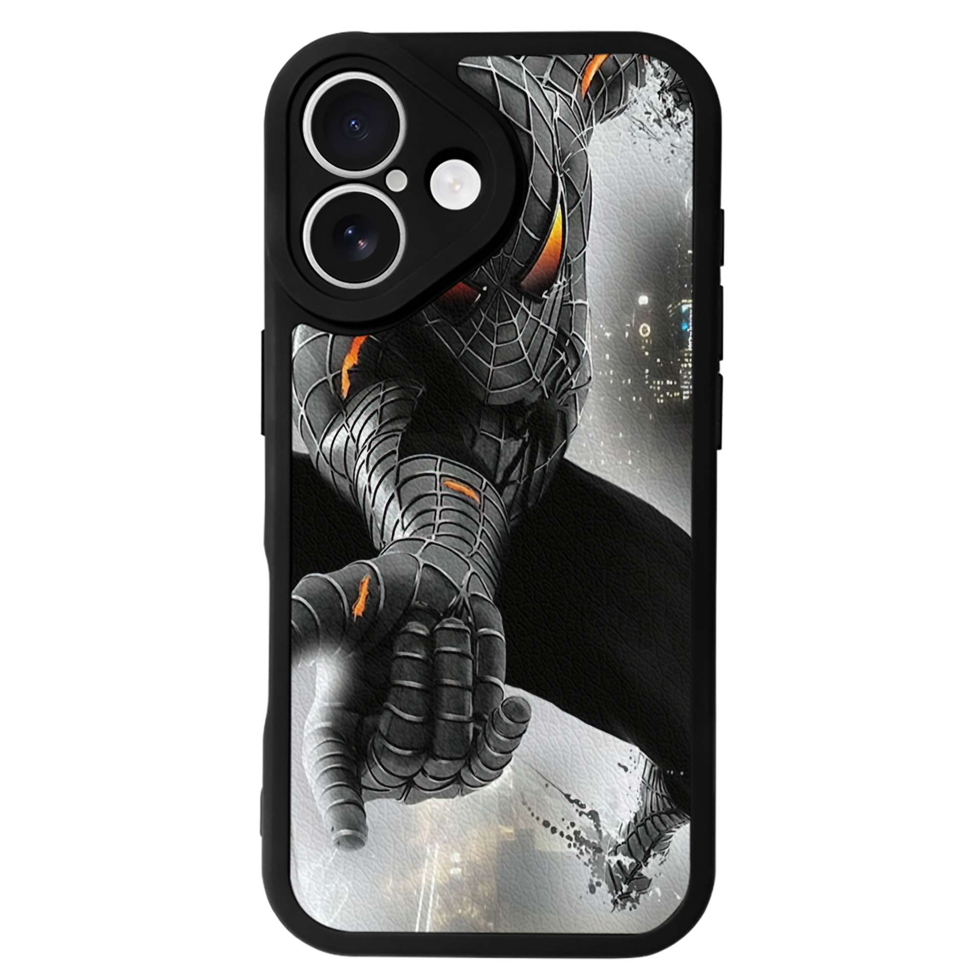 Spider Man スパイダーマン 【iPhone 16シリーズ対応】シリコンスマホケース（レザー調） 材質：シリコン